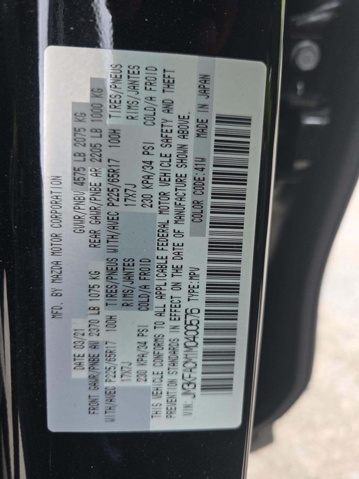 2021 MAZDA CX-5 Touring FWD