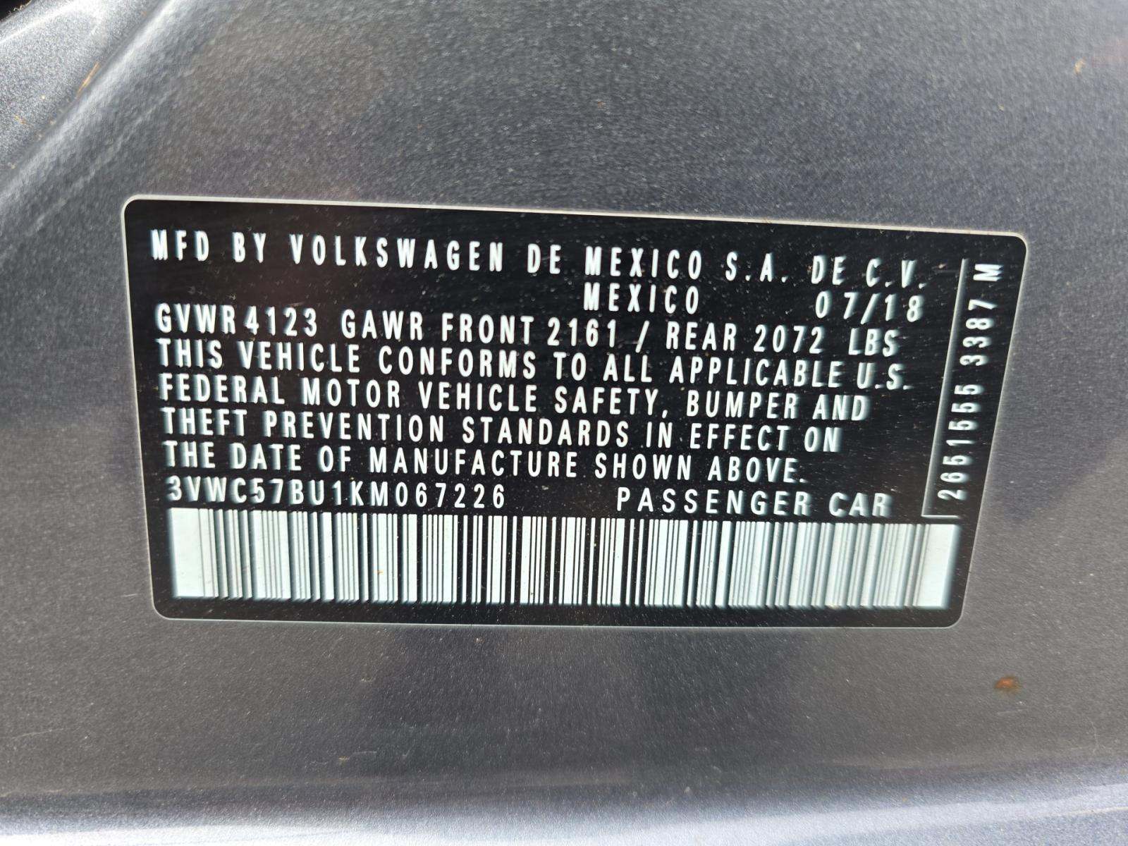 2019 Volkswagen Jetta 1.4T S FWD