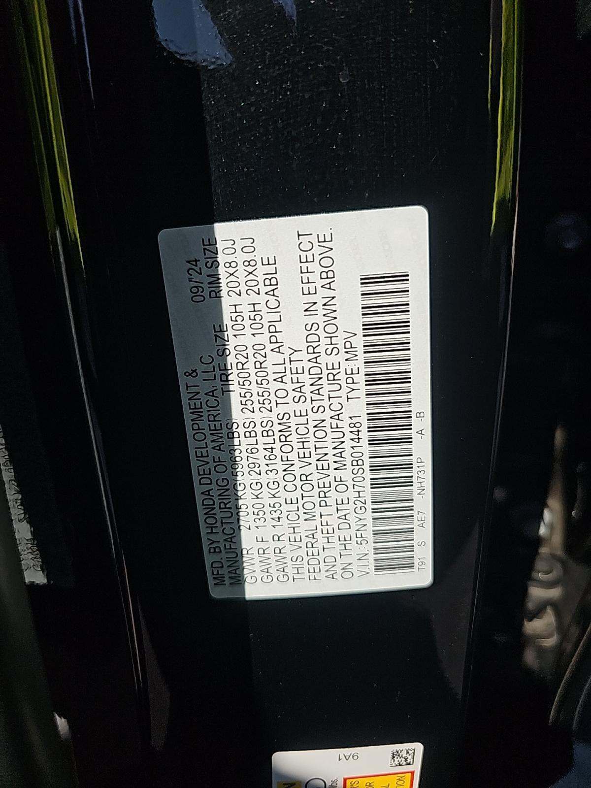 2025 Honda Pilot Touring FWD