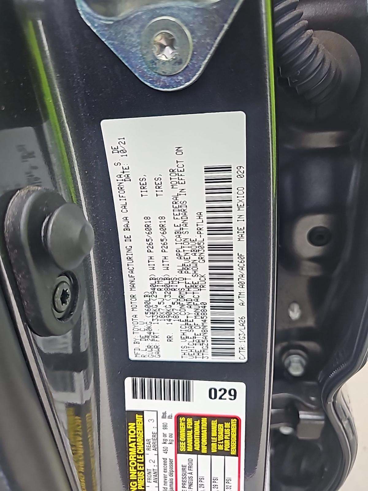 2022 Toyota Tacoma Limited AWD