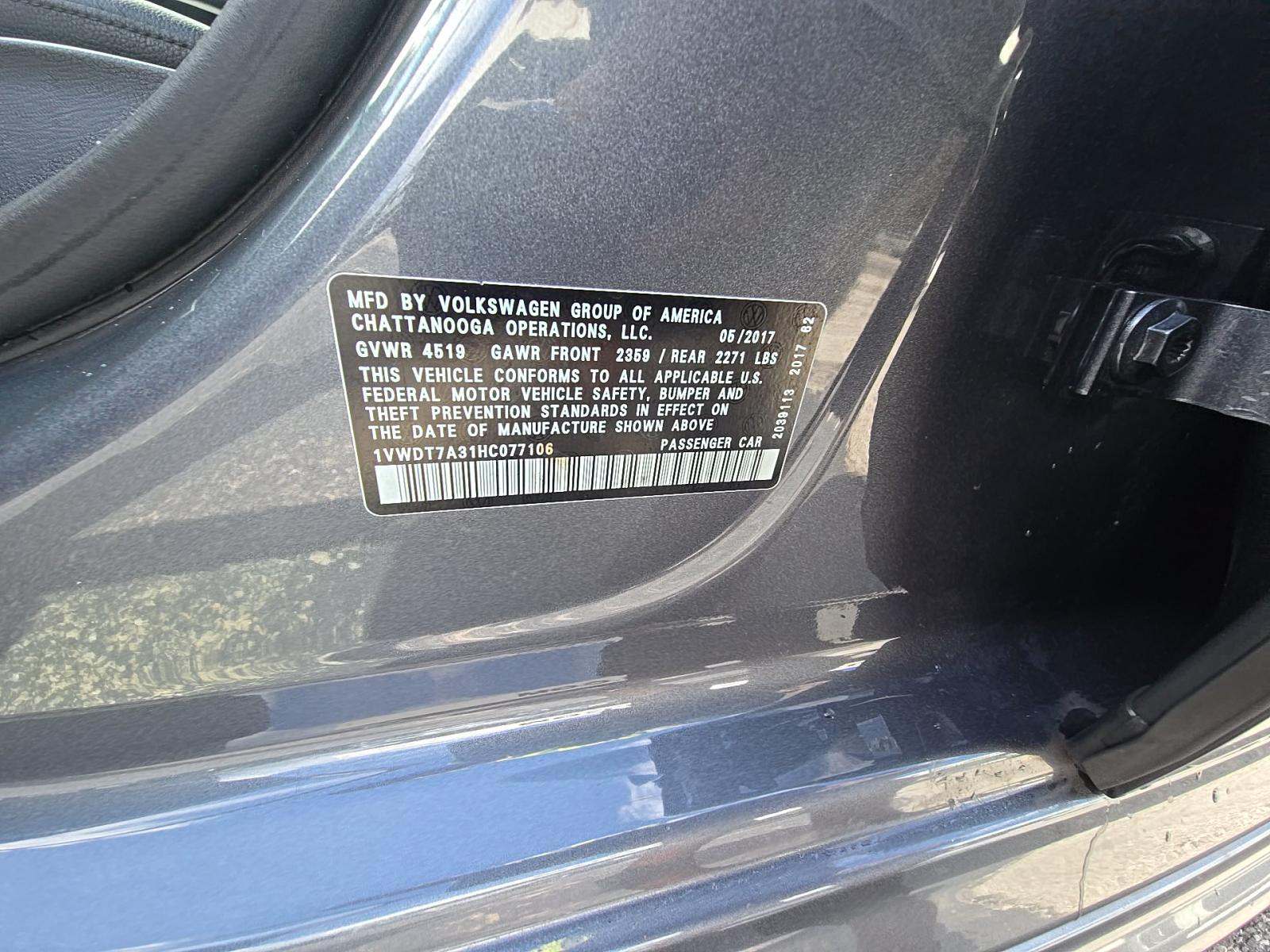 2017 Volkswagen Passat 1.8T R-Line FWD