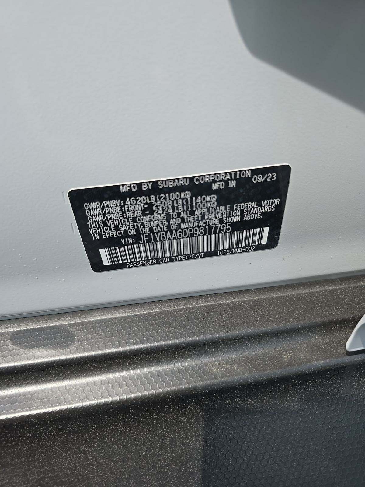 2023 Subaru WRX Base AWD