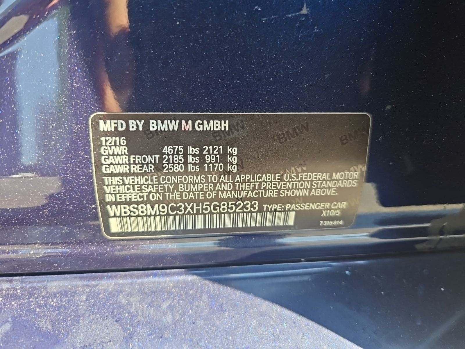 2017 BMW M3 Base RWD