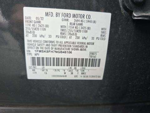 2022 Ford Explorer Limited AWD