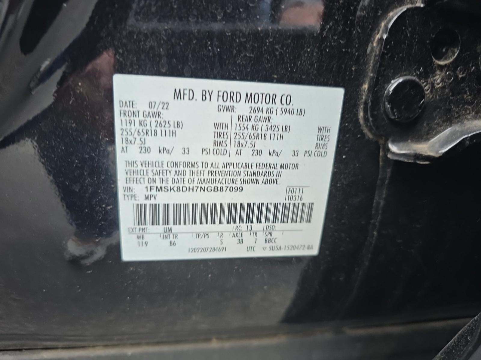 2022 Ford Explorer XLT AWD