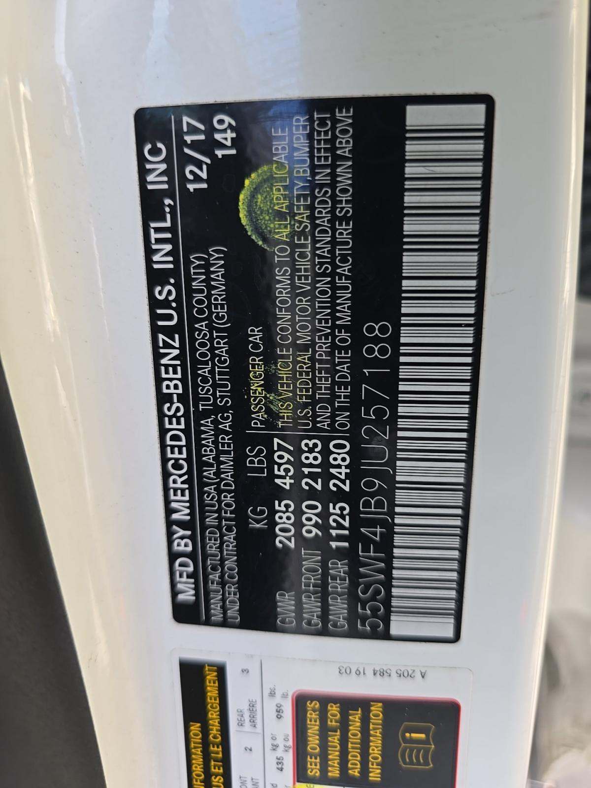 2018 Mercedes-Benz C-Class C 300 RWD