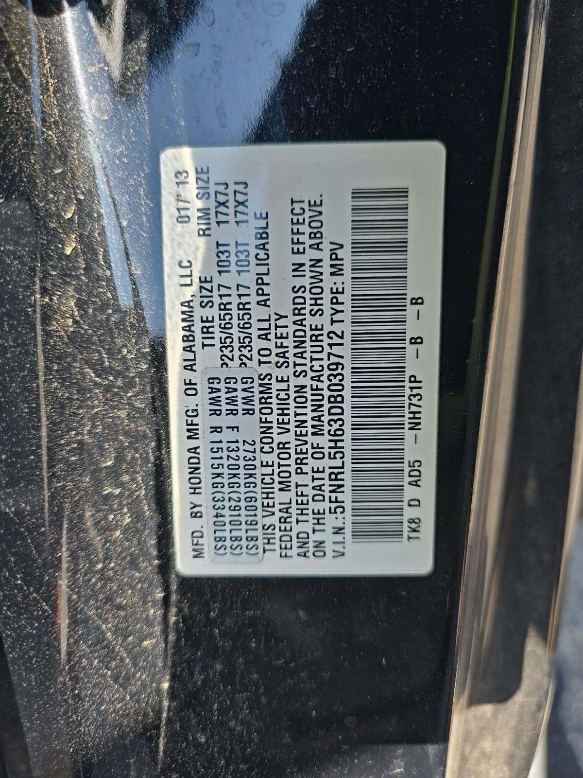 2013 Honda Odyssey EX-L FWD