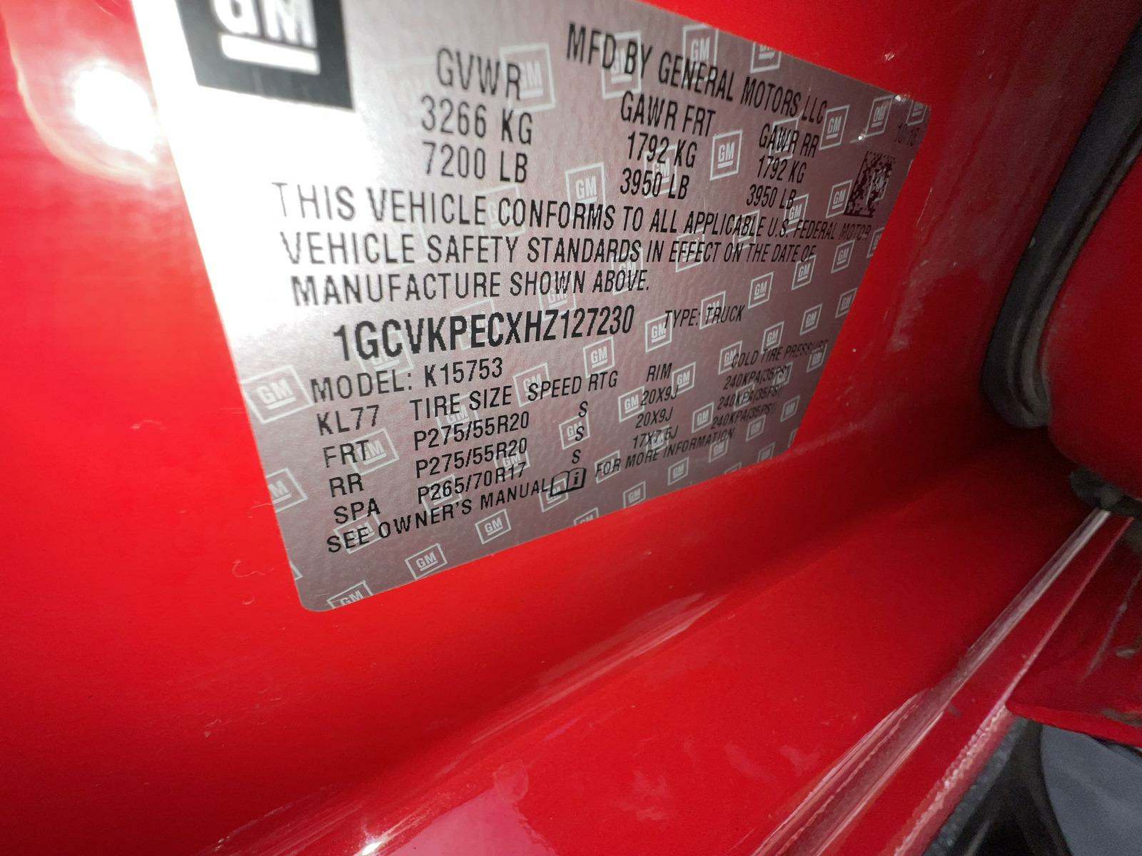 2017 Chevrolet Silverado 1500 Custom AWD