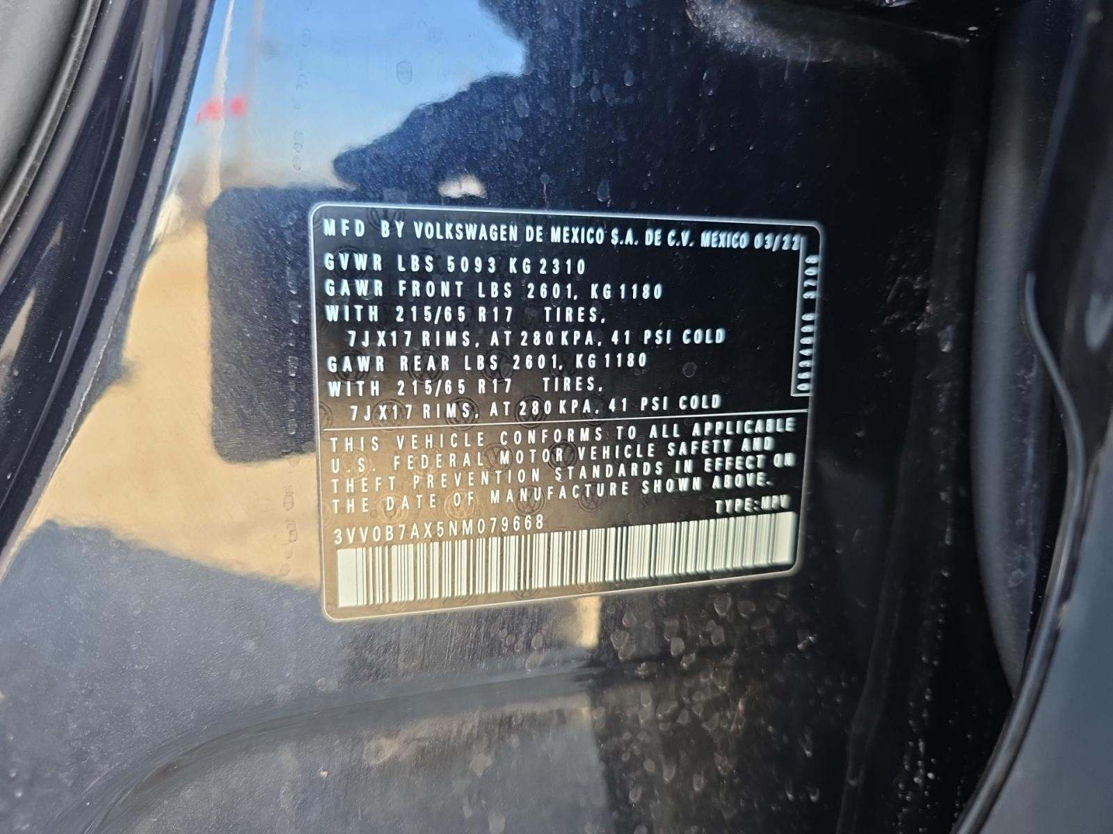 2022 Volkswagen Tiguan 2.0T S AWD