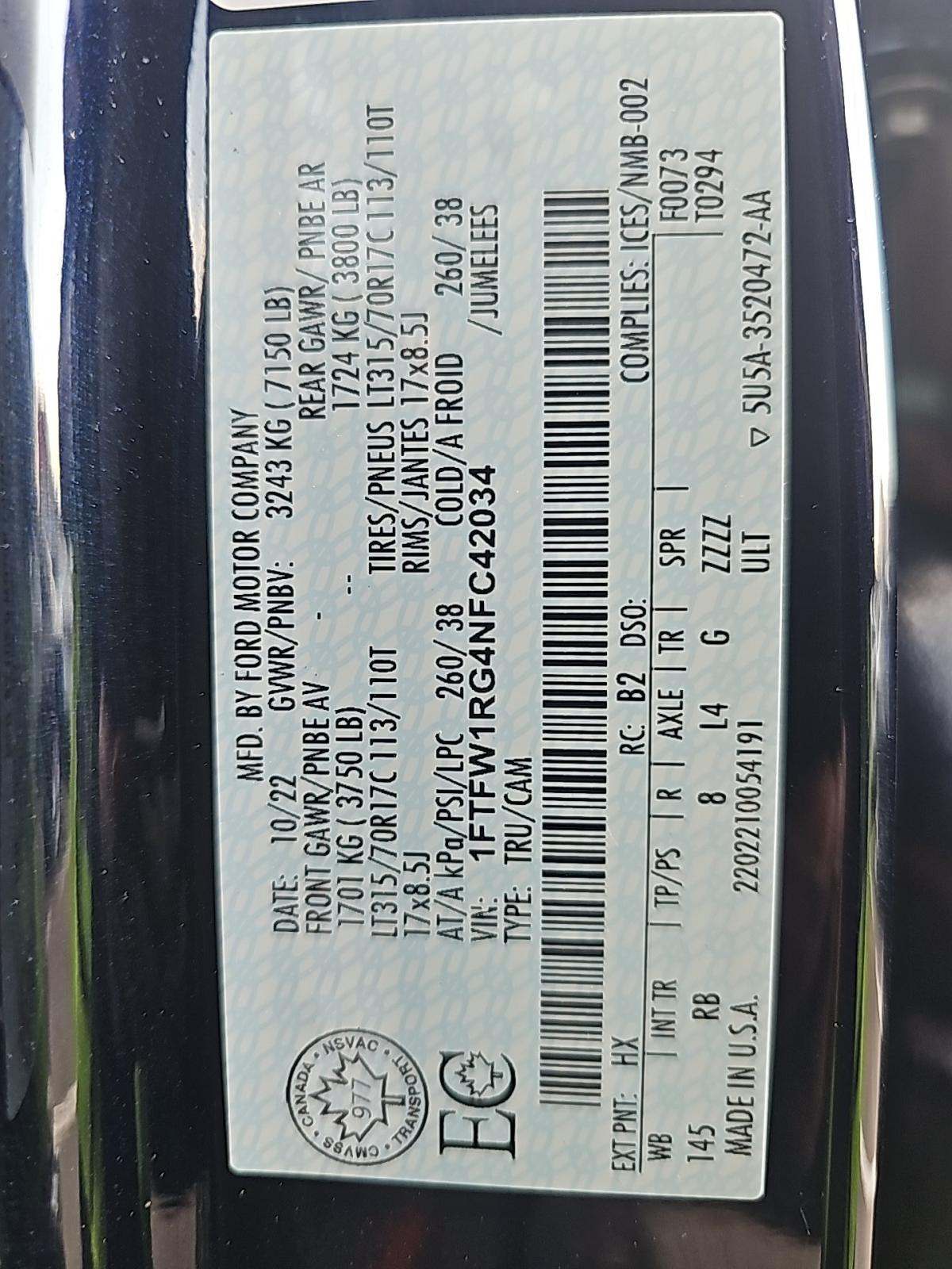 2022 Ford F-150 Raptor AWD