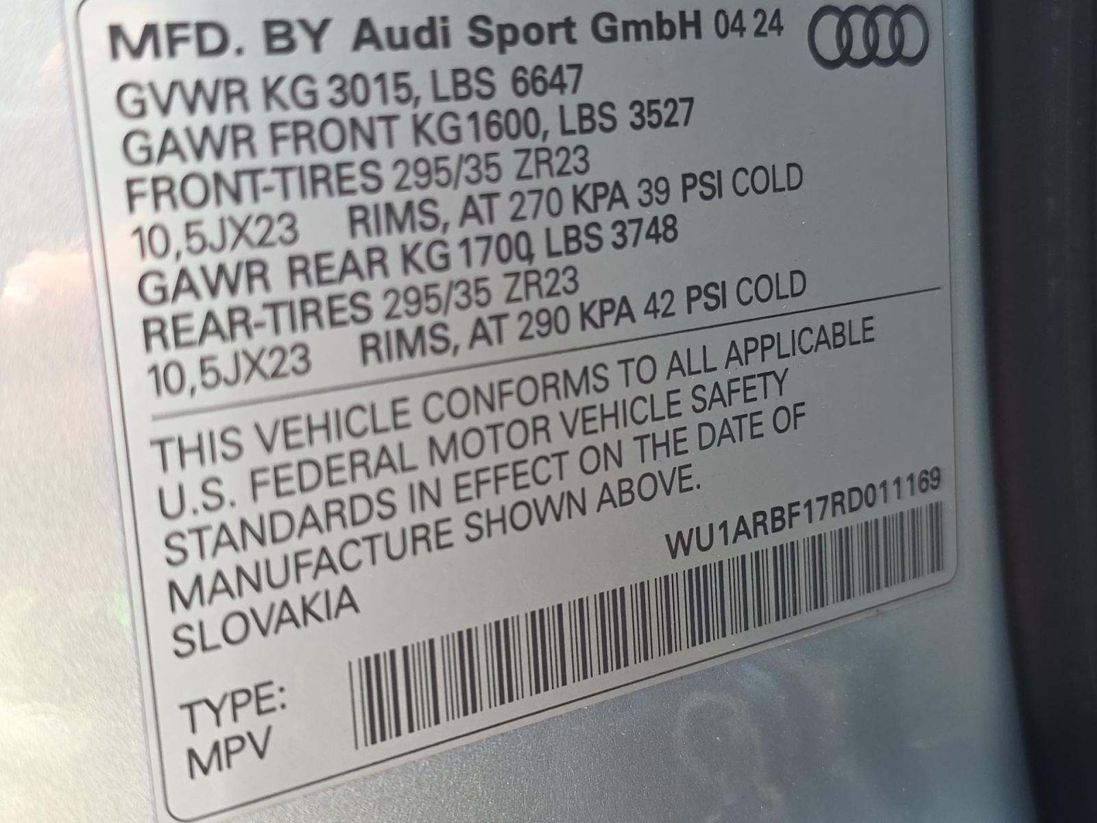 2024 Audi RS Q8 Base AWD