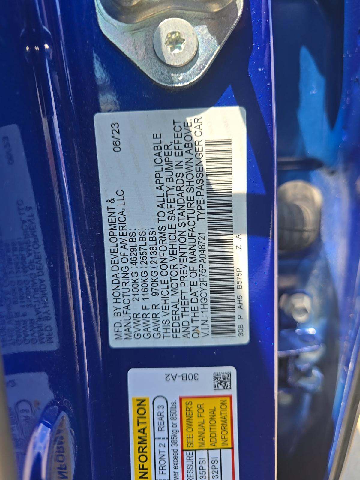 2023 Honda Accord Hybrid Sport-L FWD