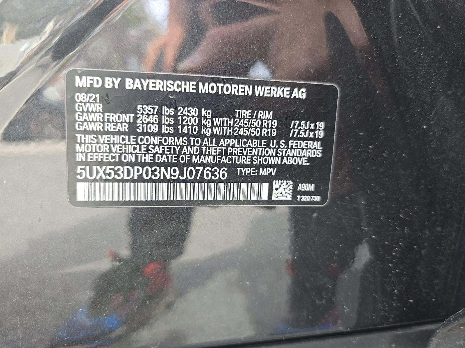 2022 BMW X3 xDrive30i AWD