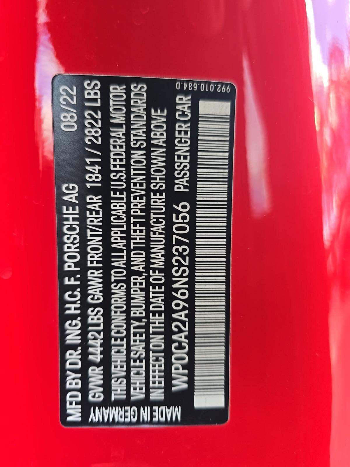 2022 Porsche 911 Carrera RWD