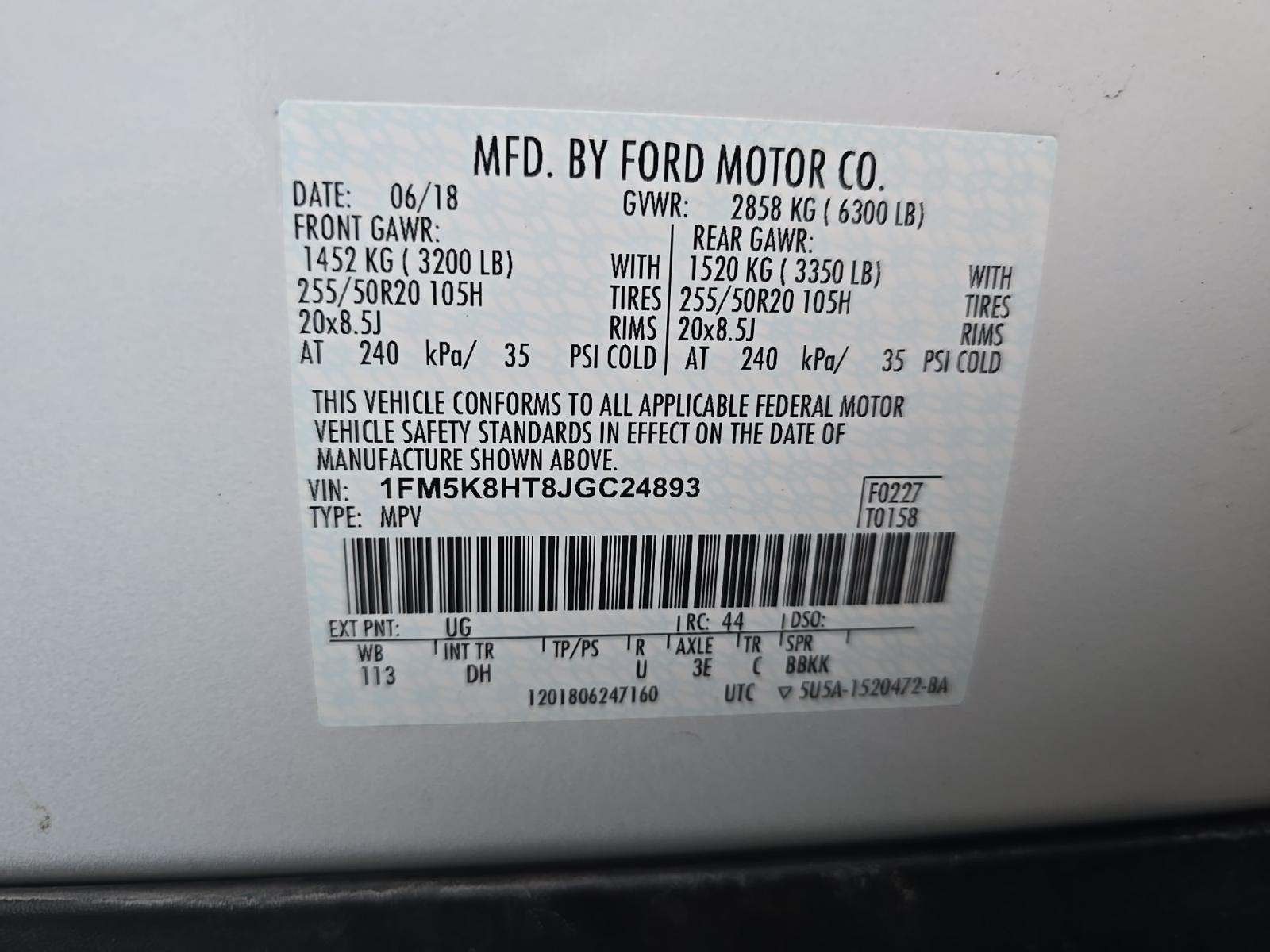 2018 Ford Explorer Platinum AWD