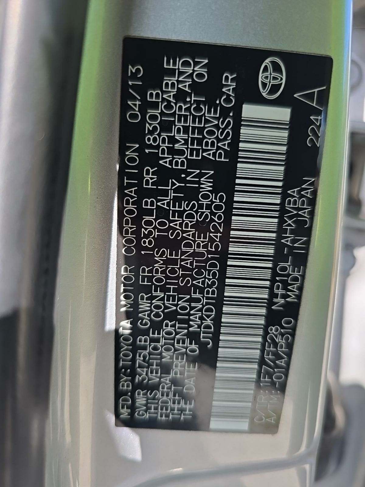 2013 Toyota Prius c Two FWD