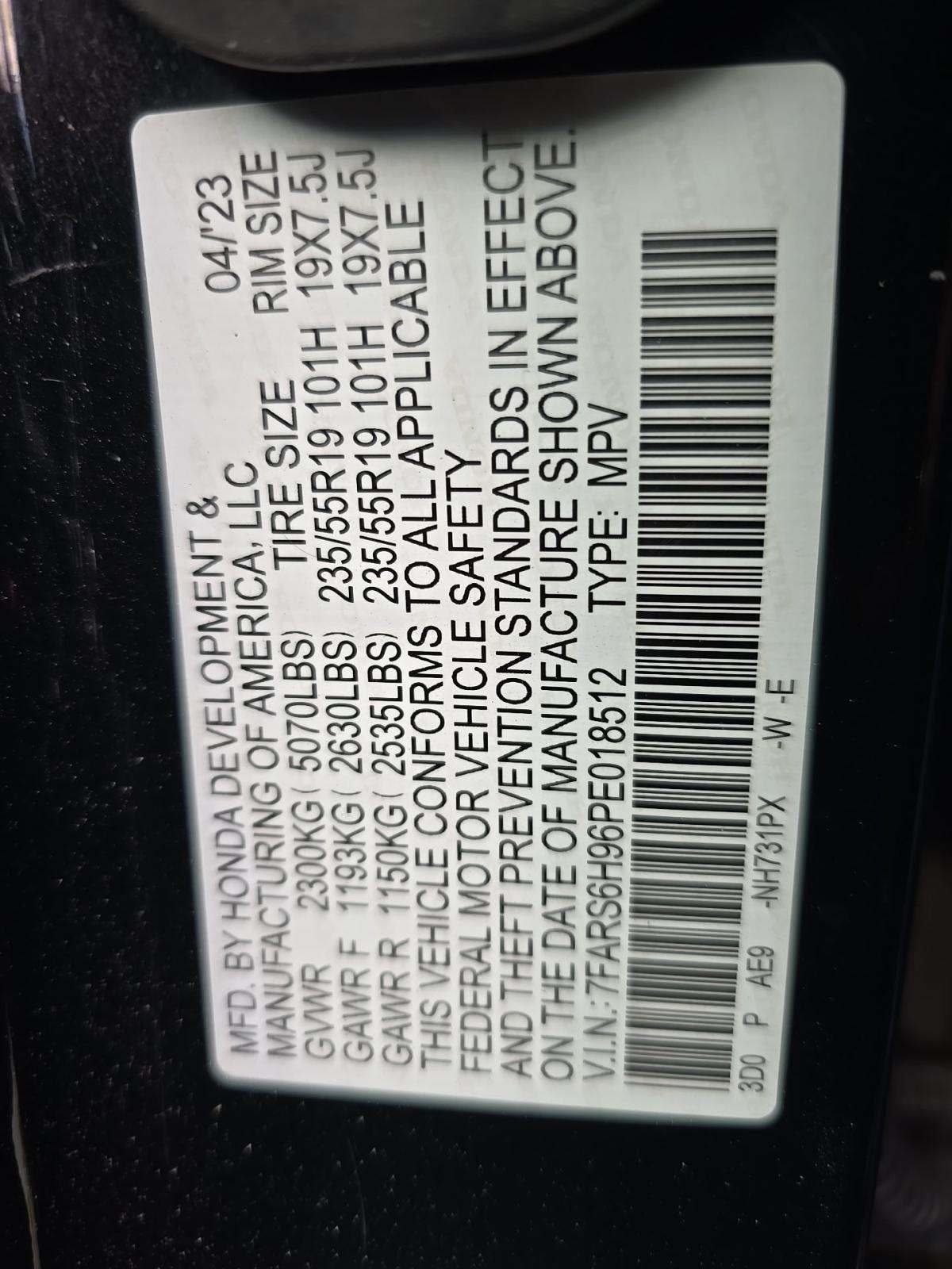 2023 Honda CR-V Hybrid Sport Touring AWD