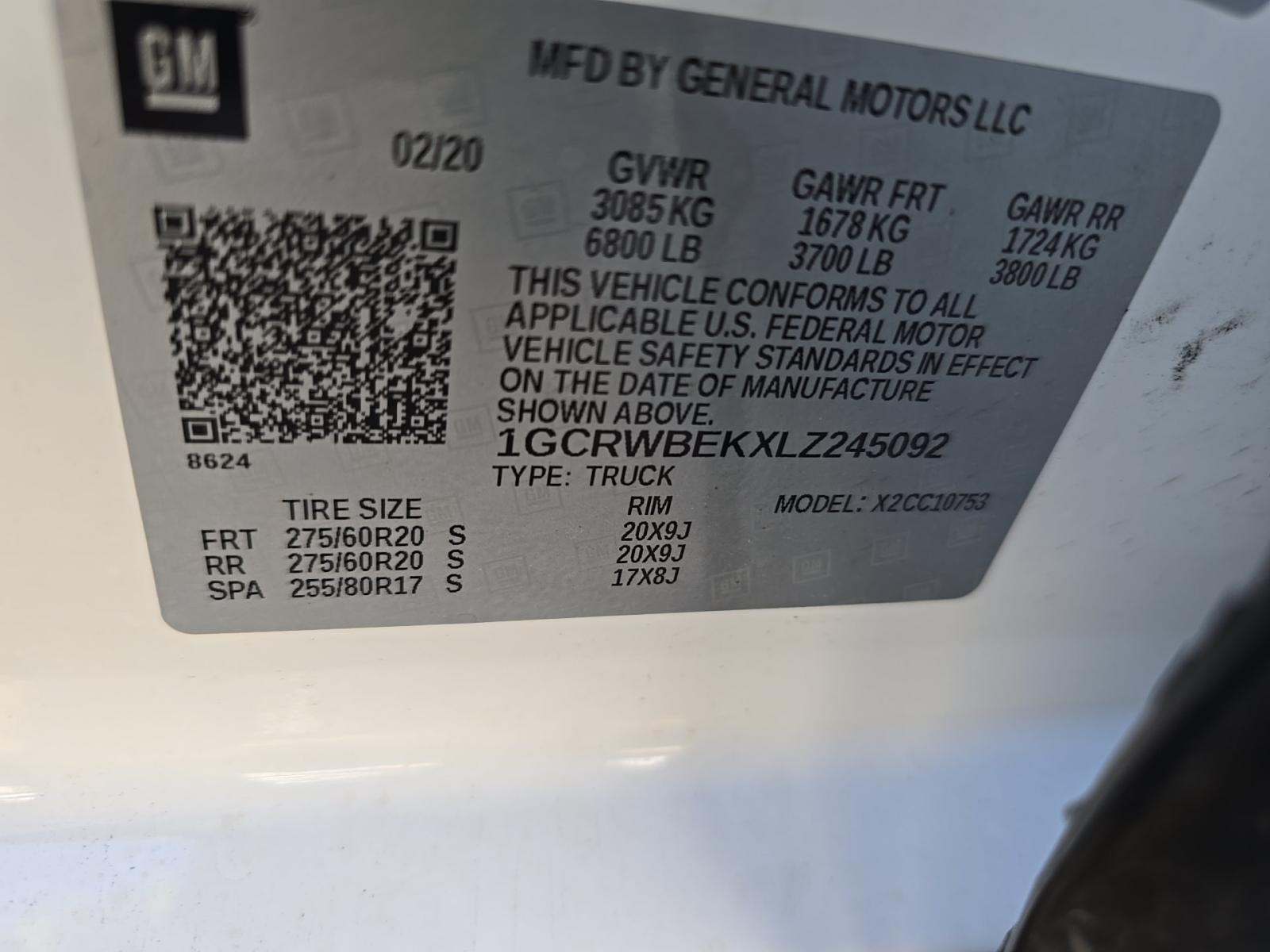 2020 Chevrolet Silverado 1500 Custom RWD