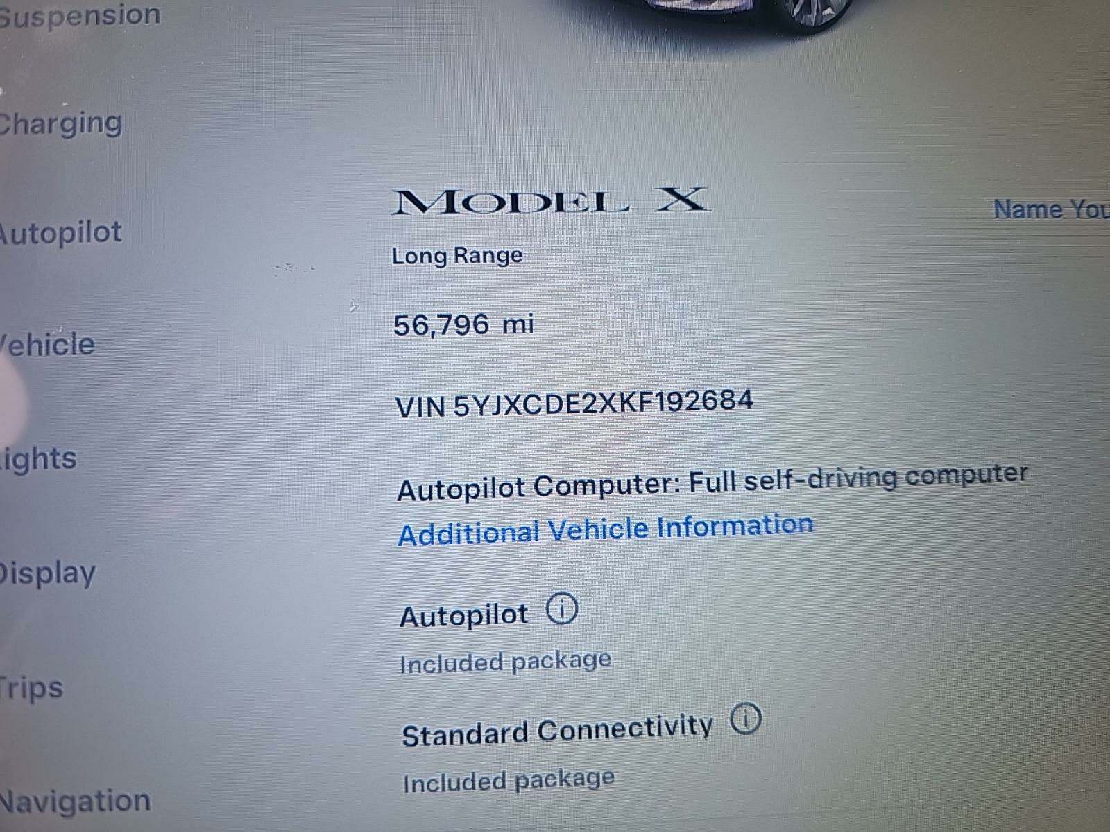 2019 Tesla Model X Long Range AWD