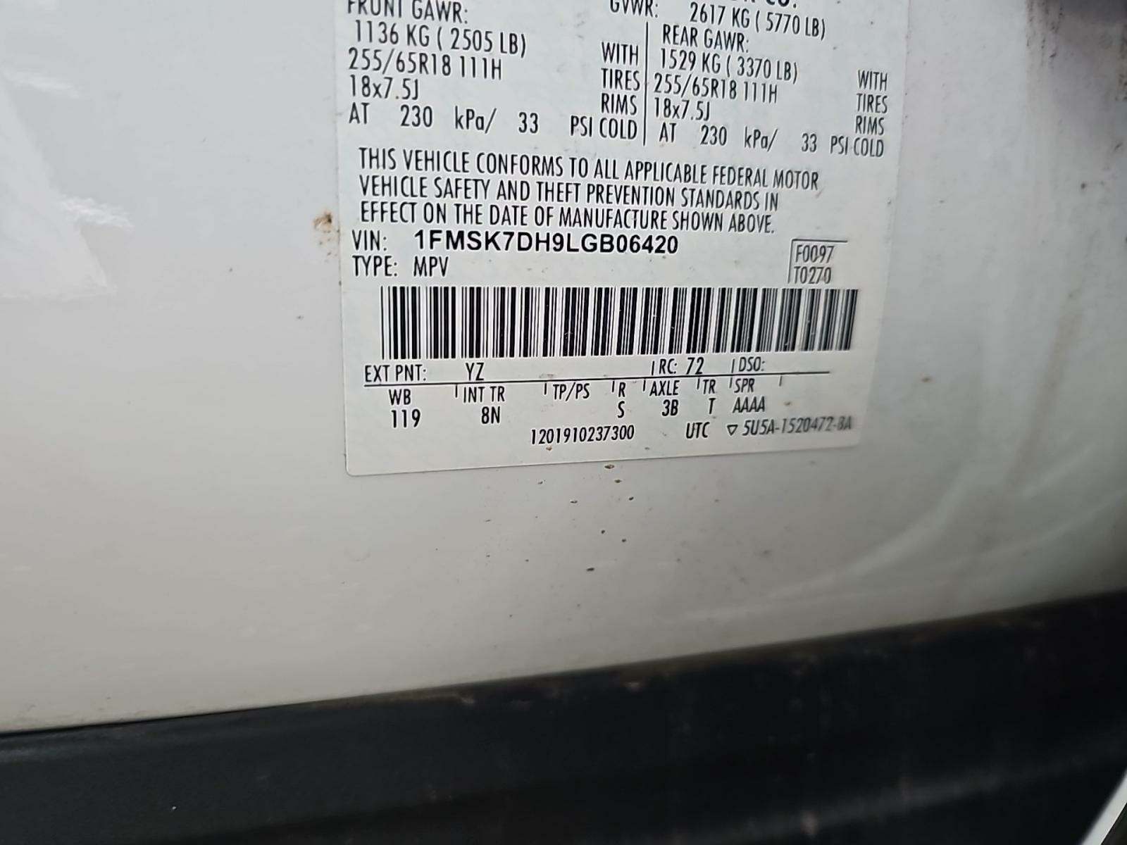 2020 Ford Explorer XLT RWD