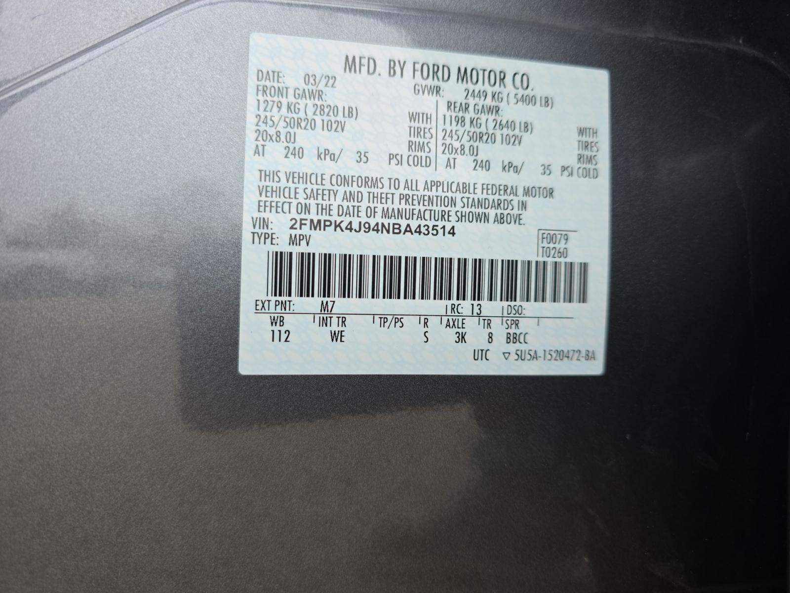 2022 Ford Edge ST-Line AWD