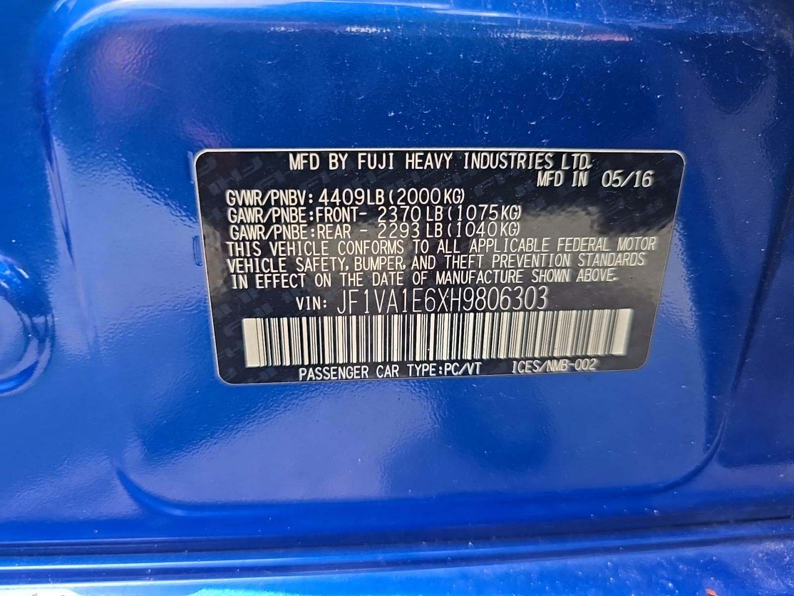 2017 Subaru WRX Premium AWD