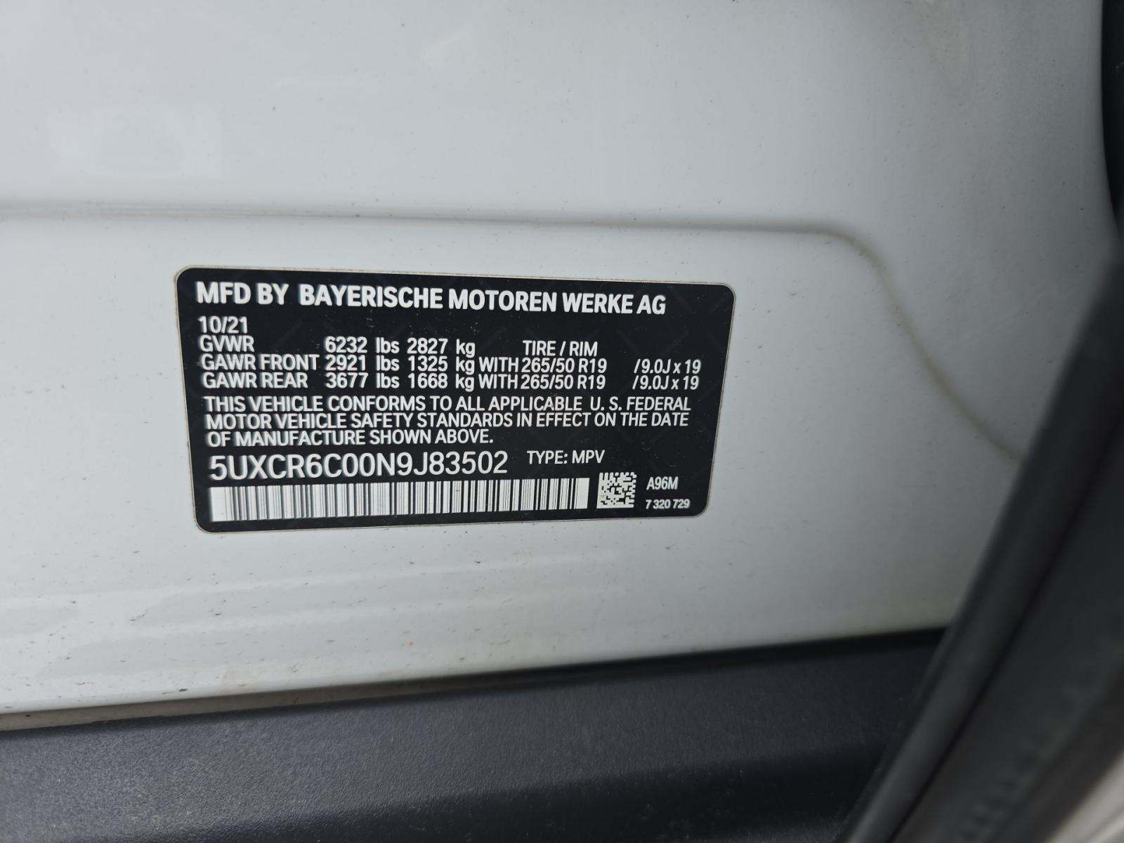 2022 BMW X5 xDrive40i AWD