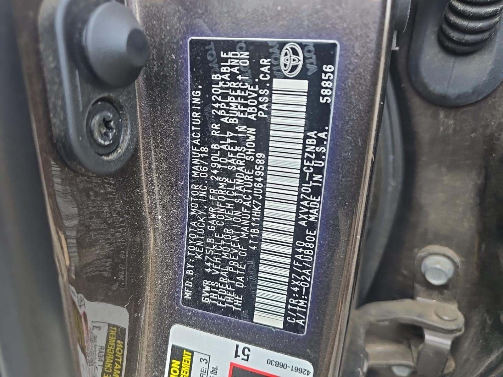 2018 Toyota Camry LE FWD