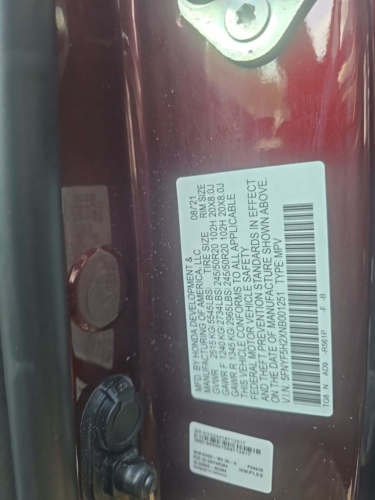 2022 Honda Pilot Special Edition FWD