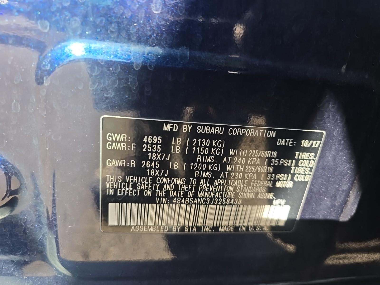 2018 Subaru Outback 2.5i Limited AWD