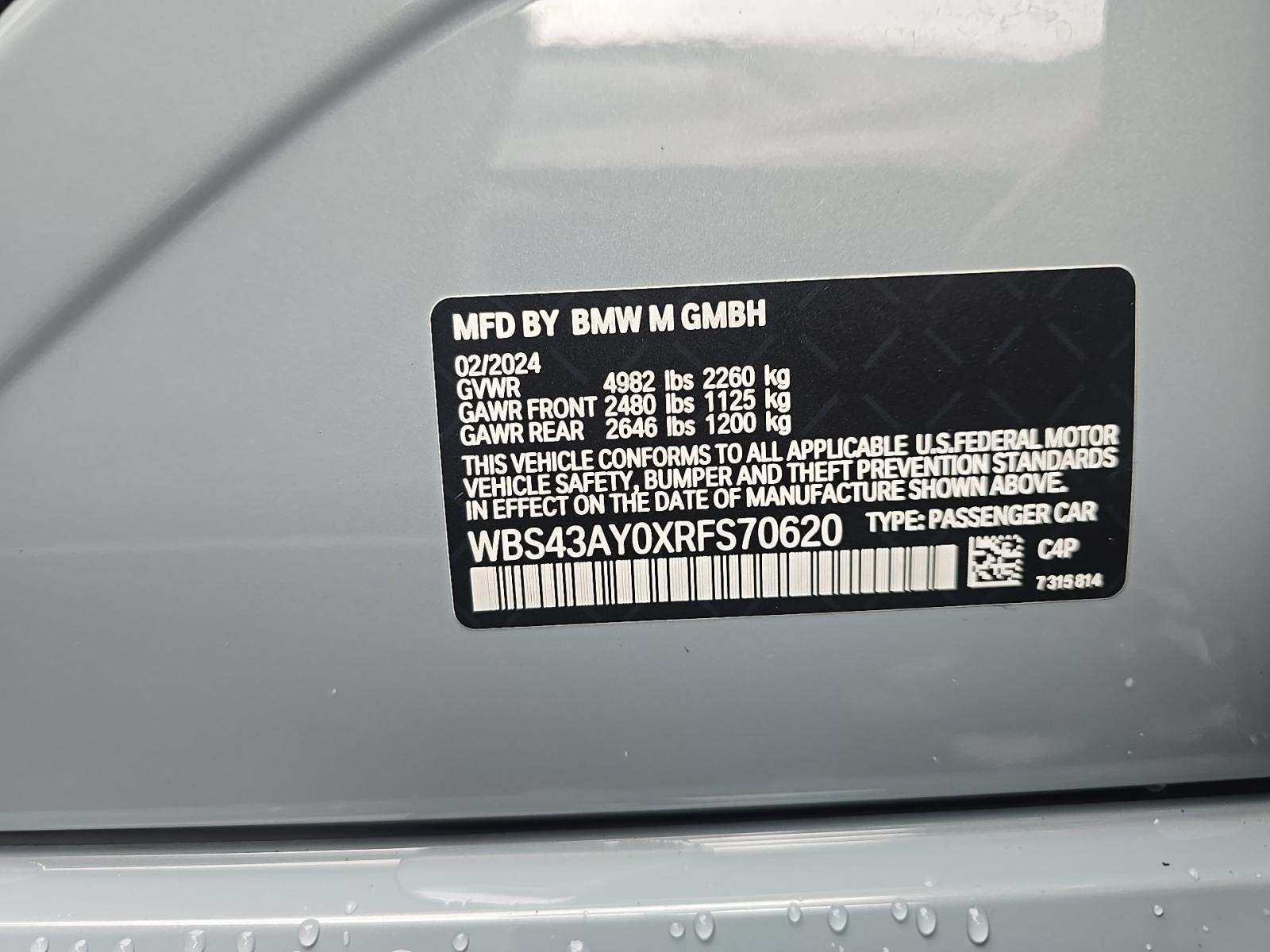 2024 BMW M3 Competition xDrive AWD