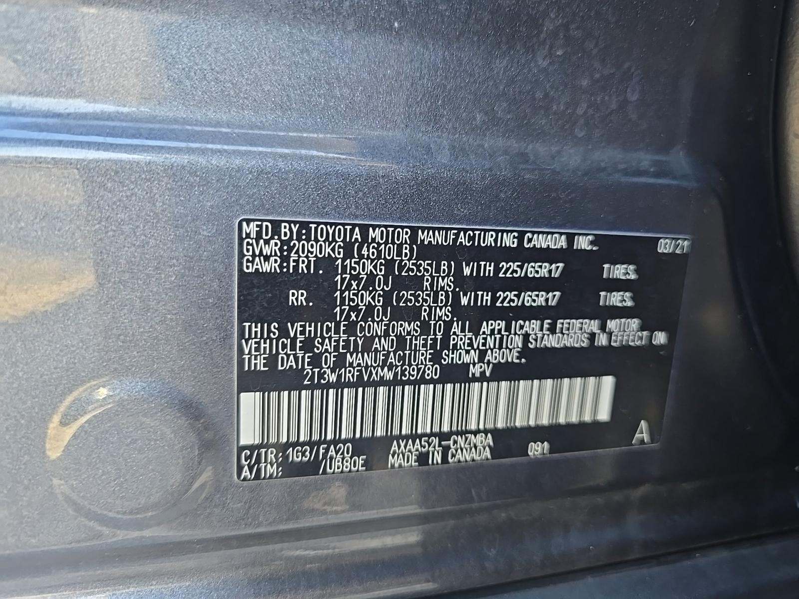 2021 Toyota RAV4 XLE FWD