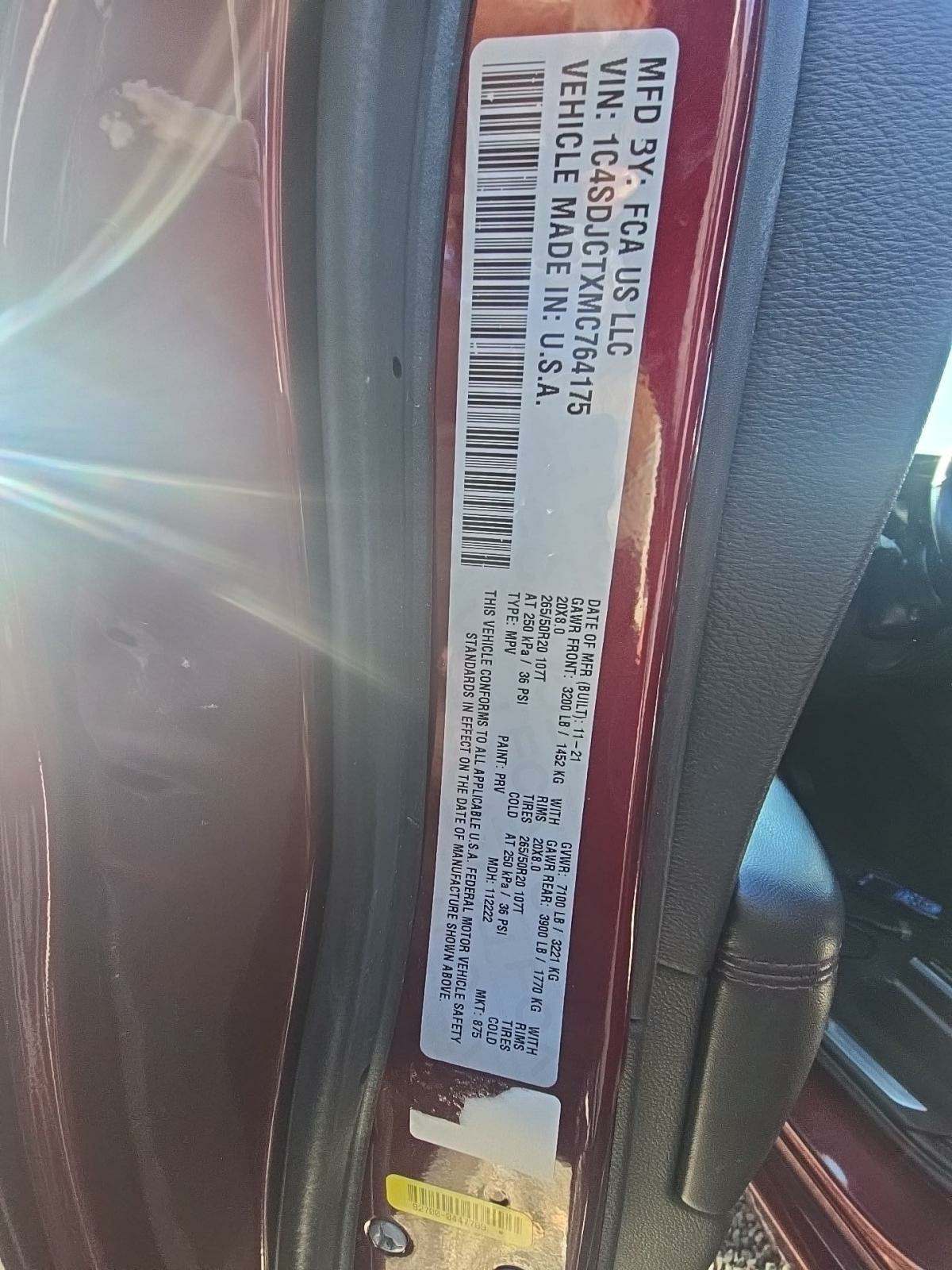 2021 Dodge Durango R/T AWD