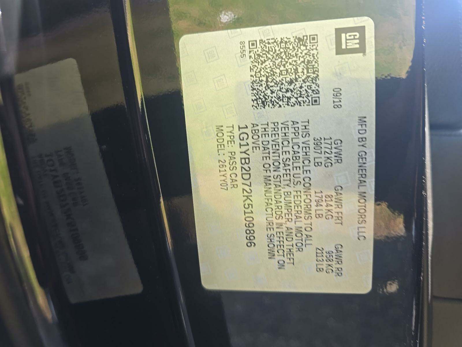 2019 Chevrolet Corvette Stingray RWD