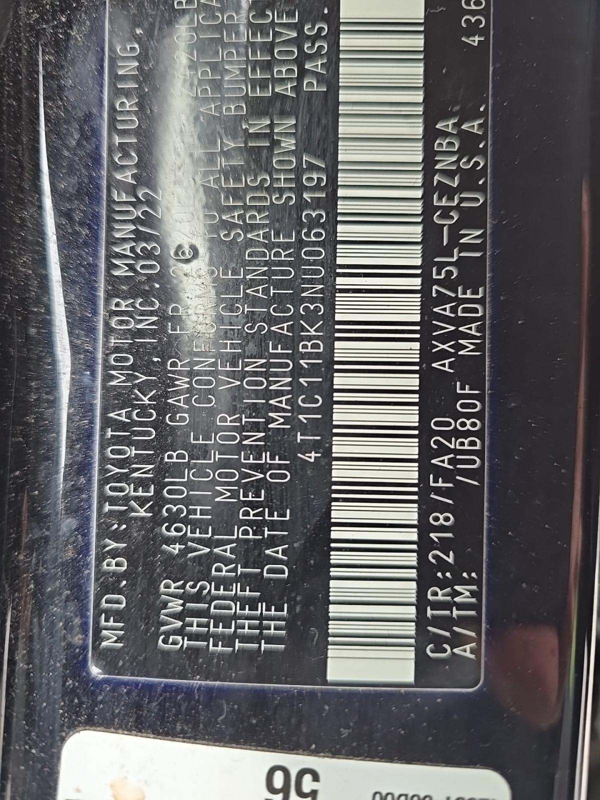 2022 Toyota Camry LE AWD