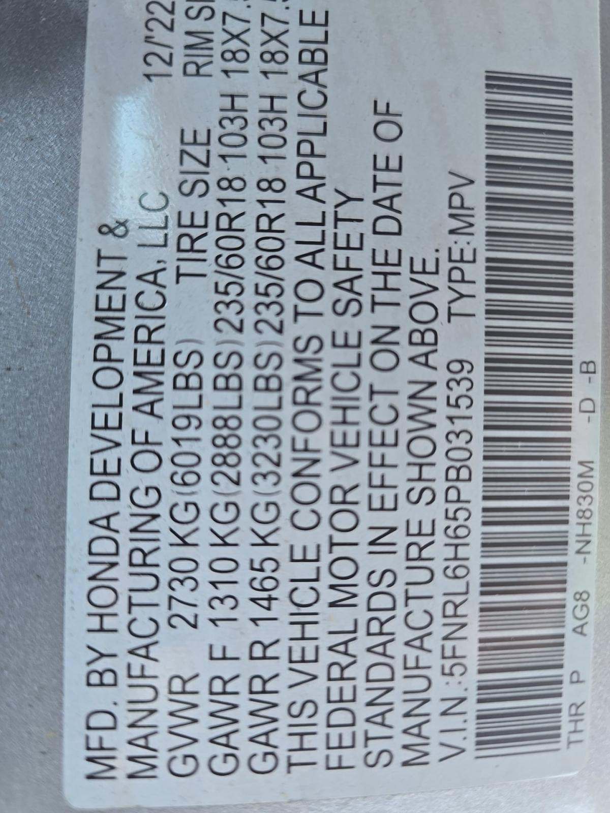 2023 Honda Odyssey EX-L FWD