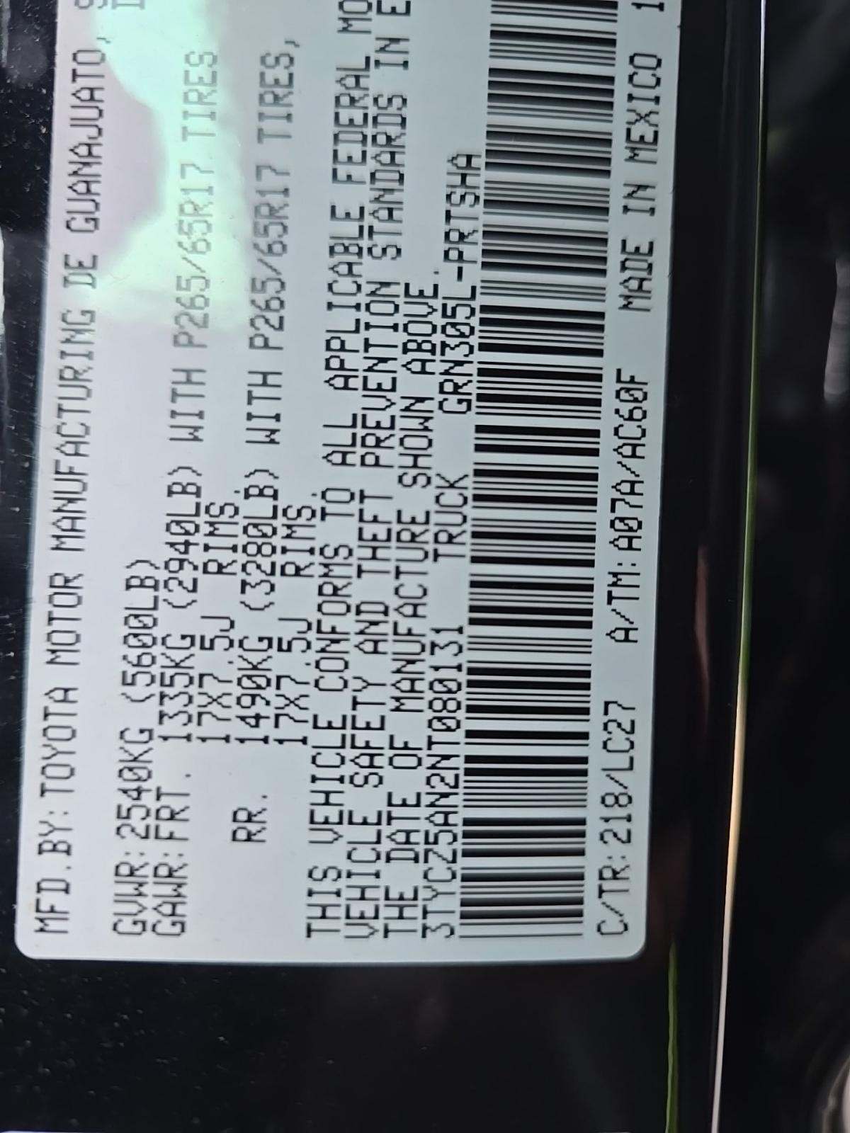 2022 Toyota Tacoma TRD Sport AWD