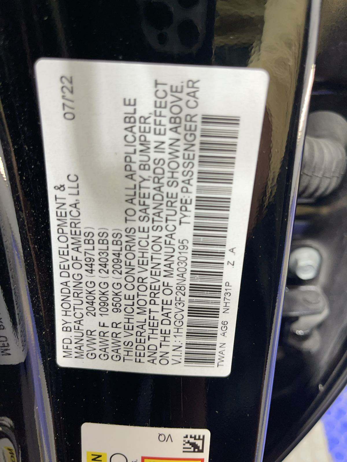 2022 Honda Accord Hybrid Sport FWD