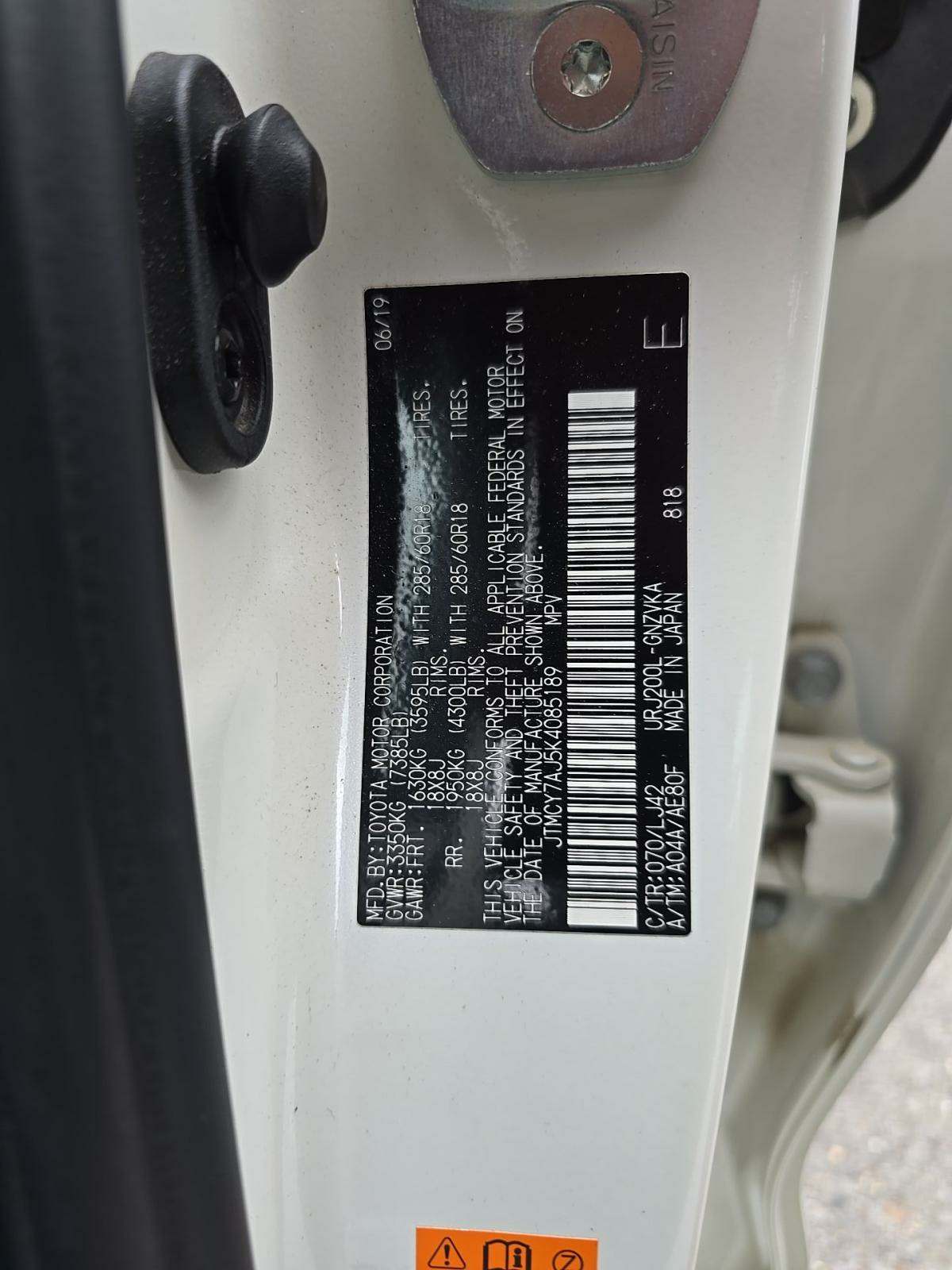 2019 Toyota Land Cruiser Base AWD