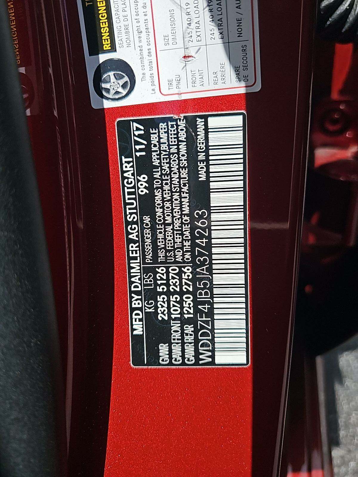 2018 Mercedes-Benz E-Class E 300 RWD