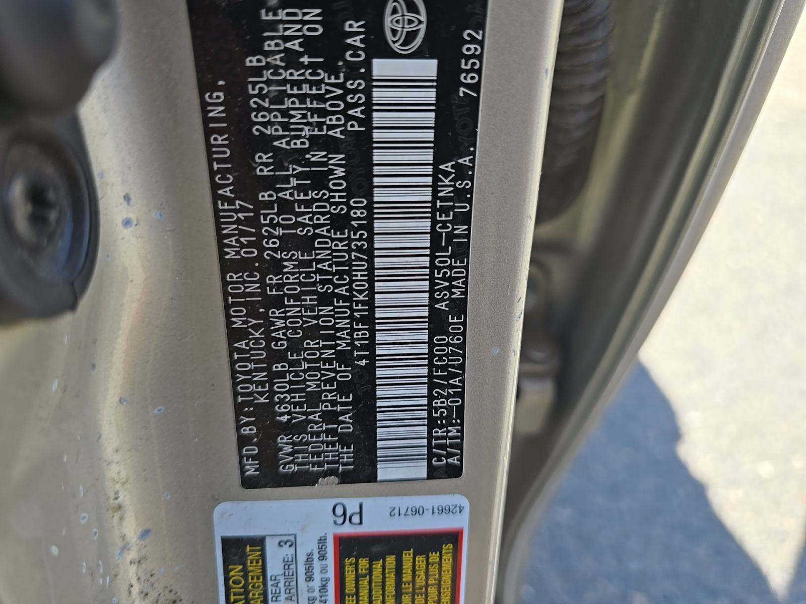 2017 Toyota Camry LE FWD