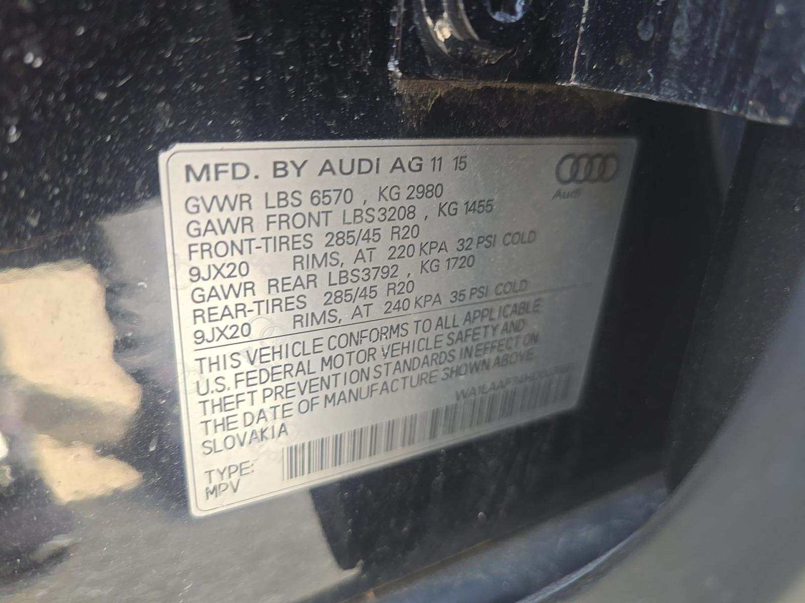 2017 Audi Q7 3.0T Premium Plus AWD