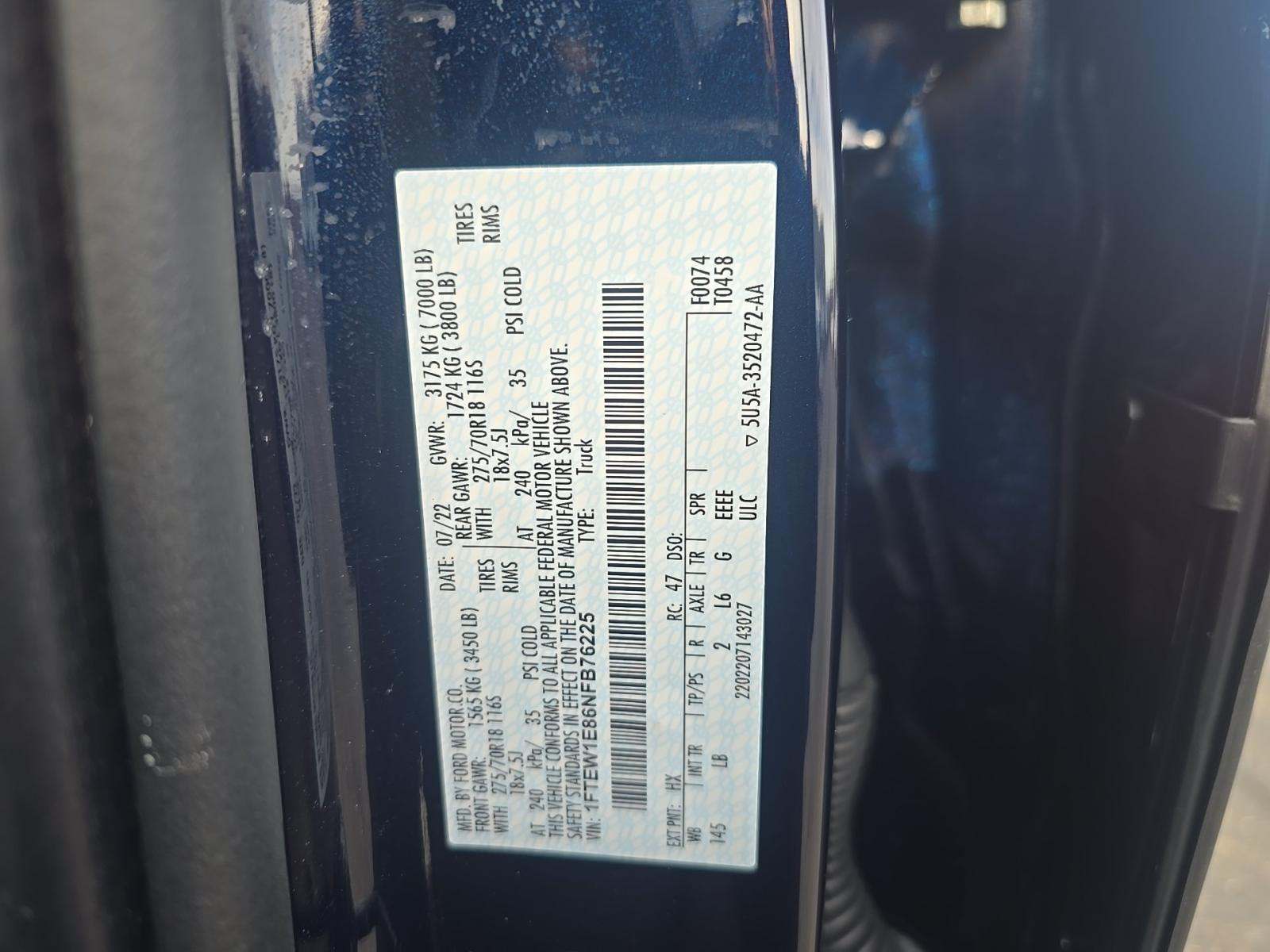 2022 Ford F-150 Tremor AWD