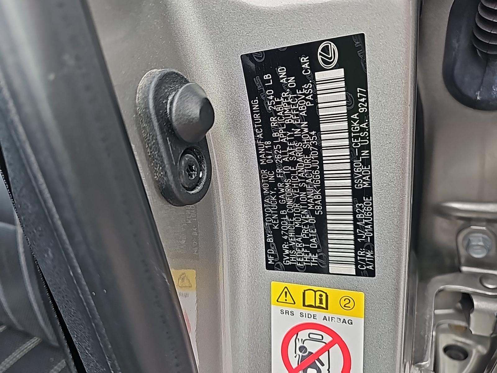 2018 Lexus ES ES 350 FWD