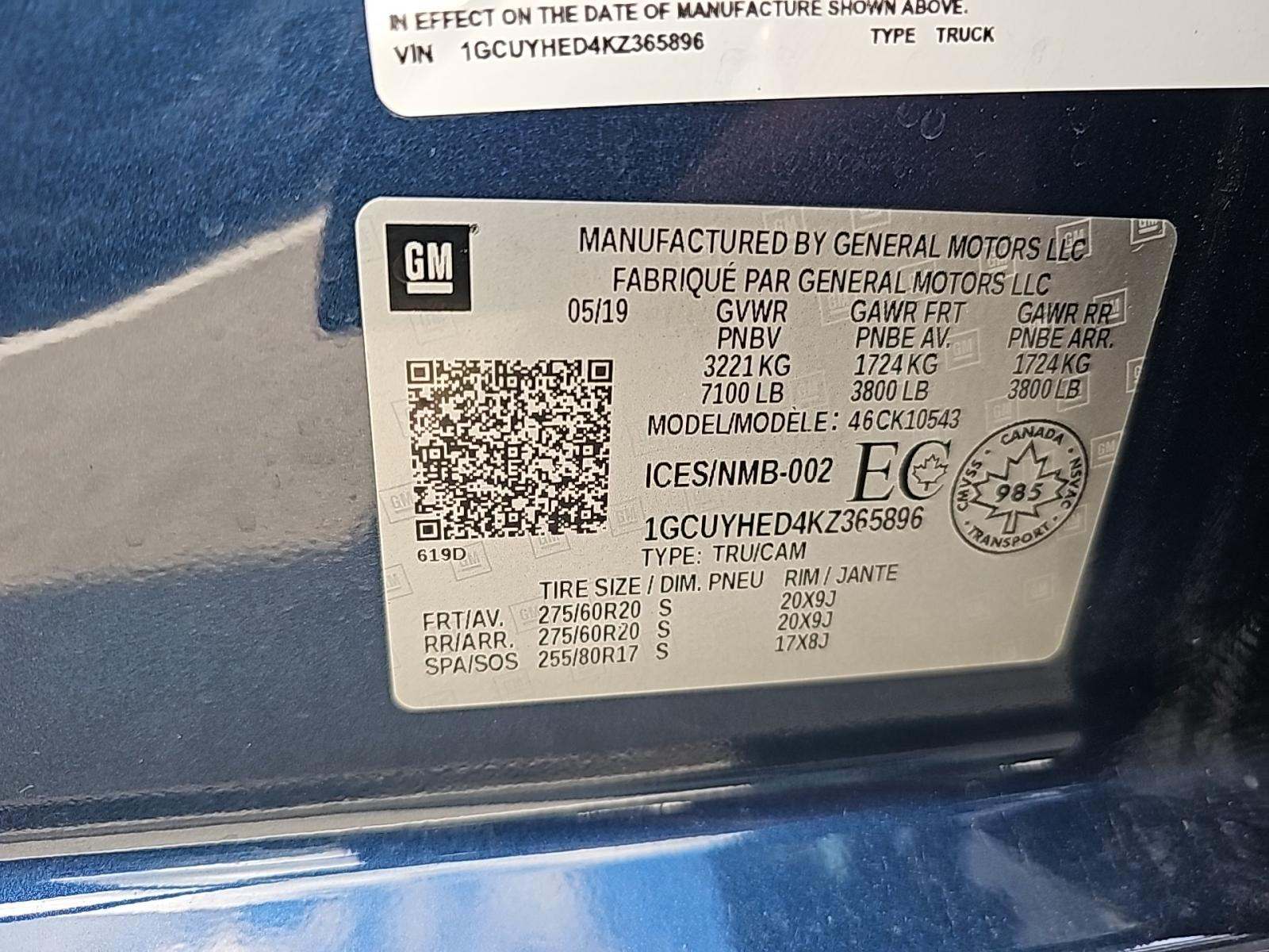 2019 Chevrolet Silverado 1500 High Country AWD