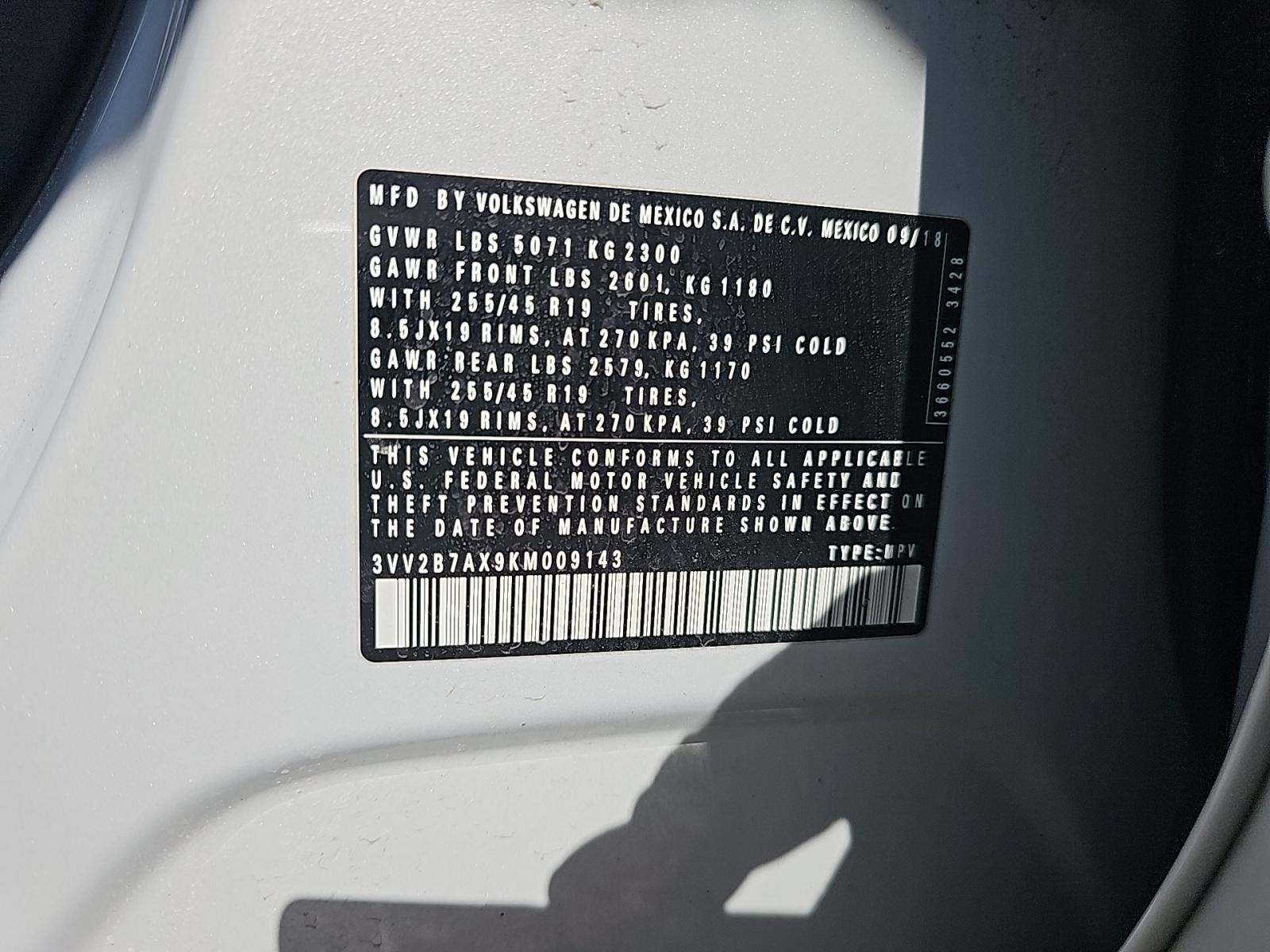 2019 Volkswagen Tiguan 2.0T SEL R-Line AWD