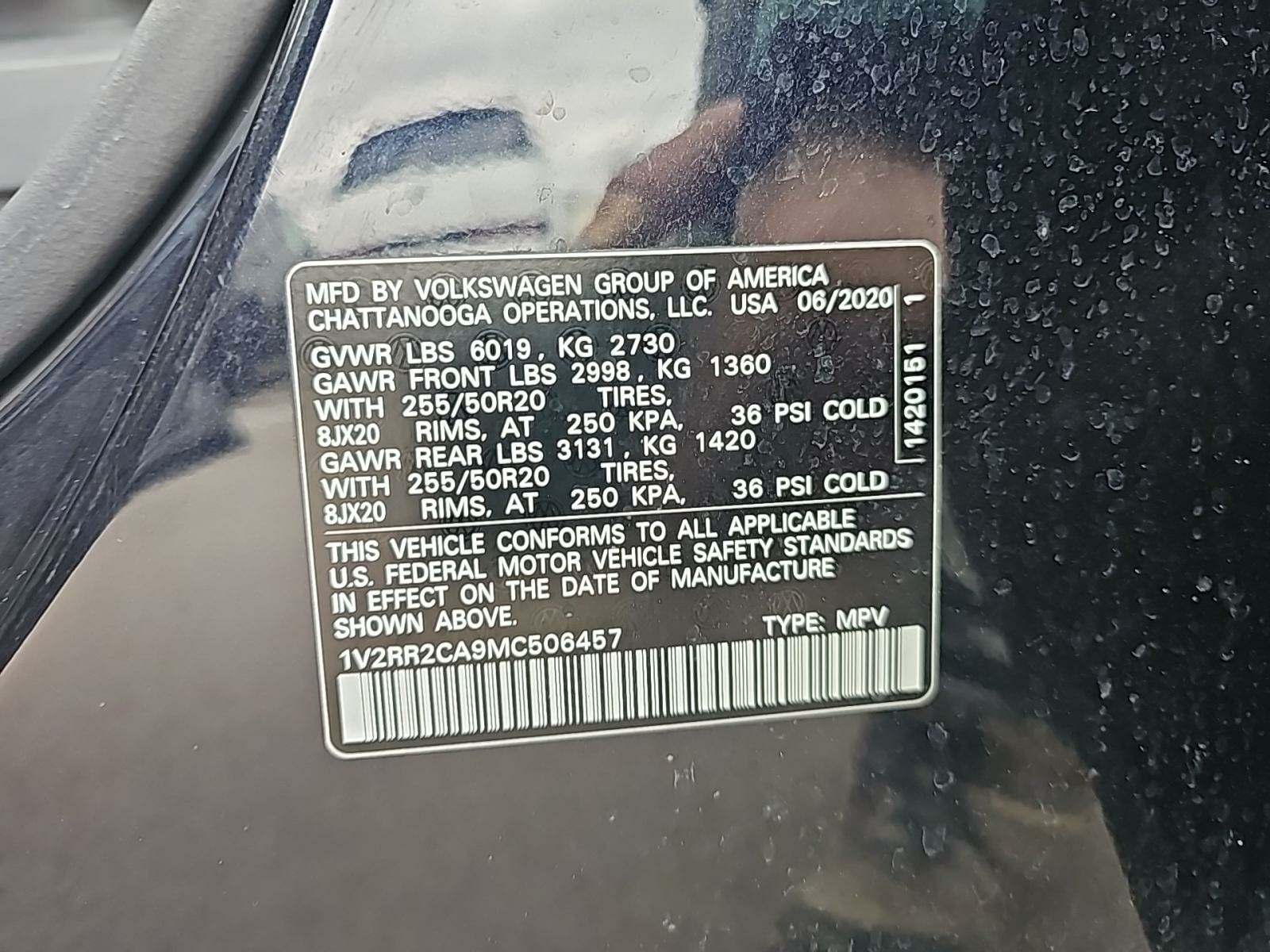 2021 Volkswagen Atlas 3.6L SE AWD