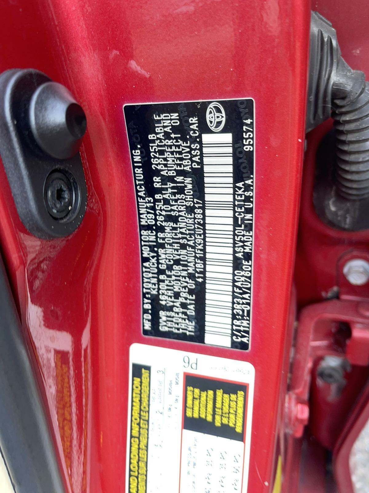 2014 Toyota Camry L FWD