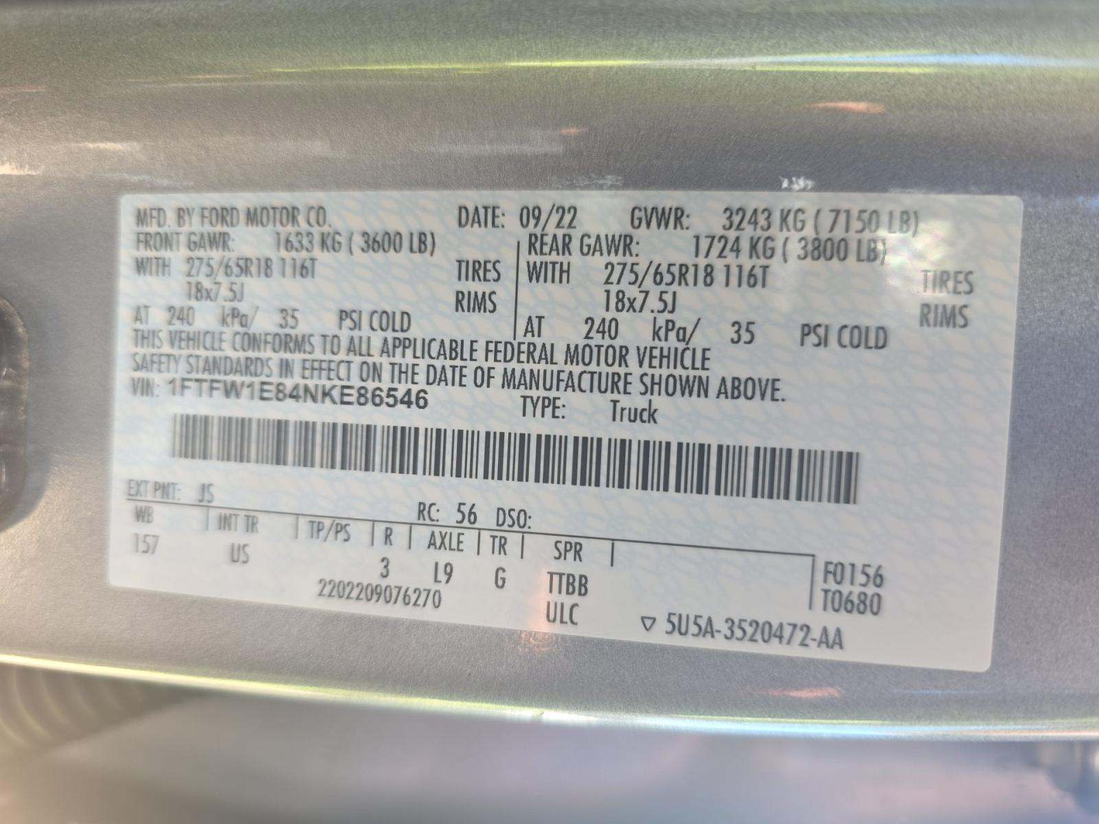 2022 Ford F-150 XLT AWD