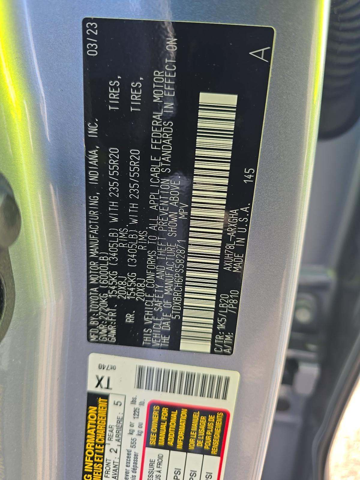 2023 Toyota Highlander Hybrid Limited AWD